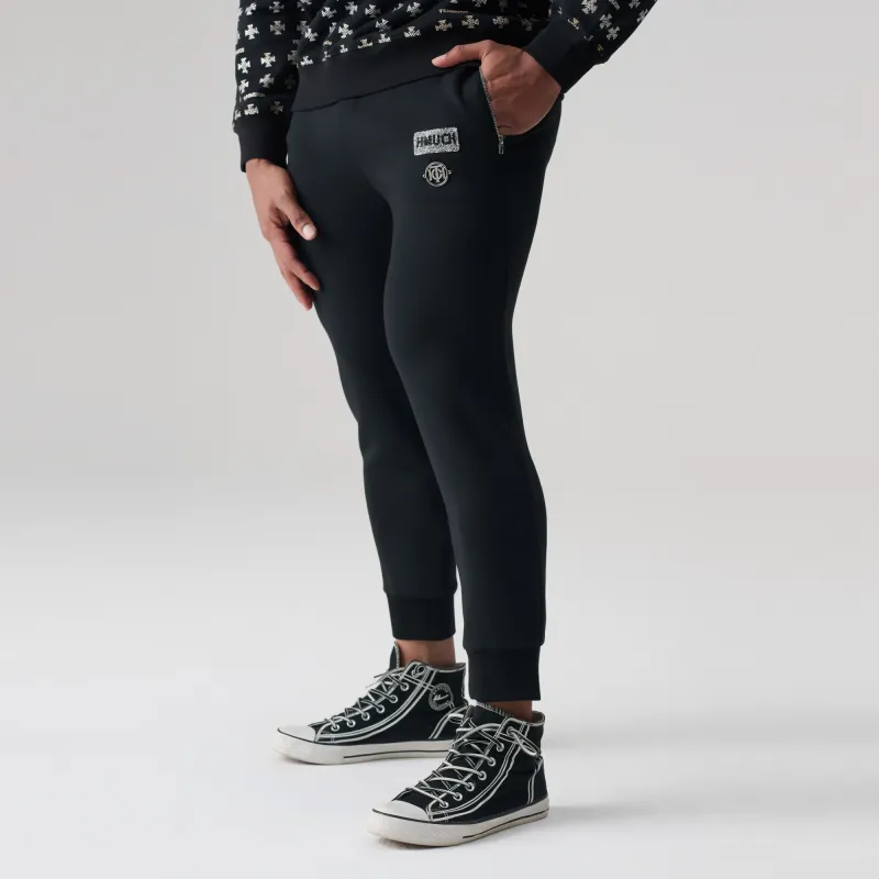 TCH Casual Pants Unisex Black Base With Silver Logo-4