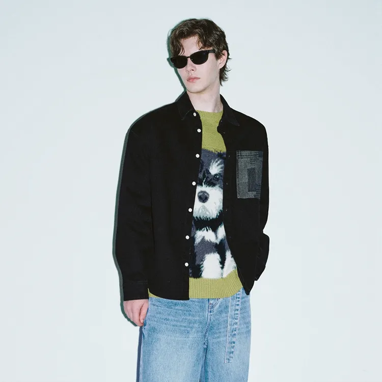 URBAN REVIVO Shirts Men Jet Black-2