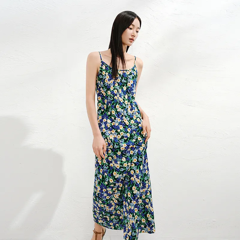 JZ. ANNAKRO Slip Dresses Women's Pattern Blue-2