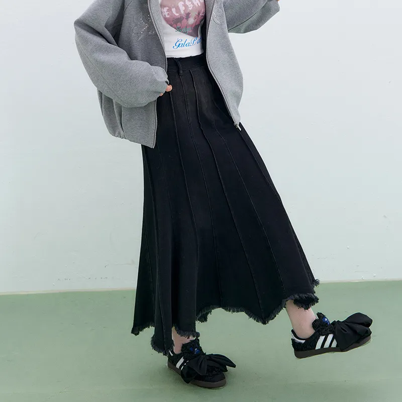 ELF SACK Denim Long Skirt Women's-4