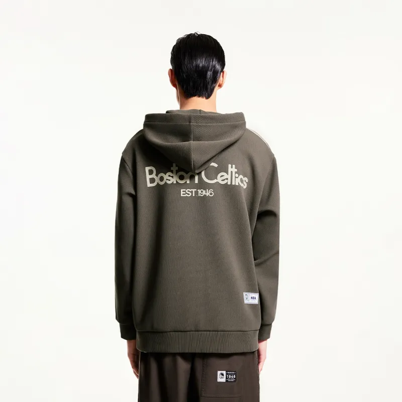 JACK JONES· x NBA Boston Celtics Team Spring Sweatshirt Men's Black Olive-4