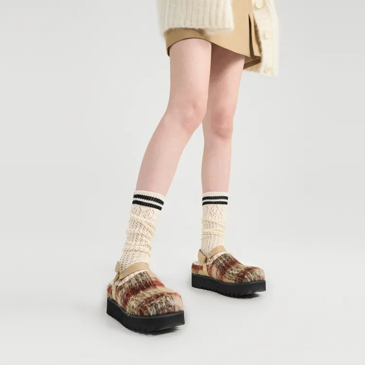 Lost In Echo Outer Platform Height Increasing Double Straps With Hook and Loop Buckle Boots-5