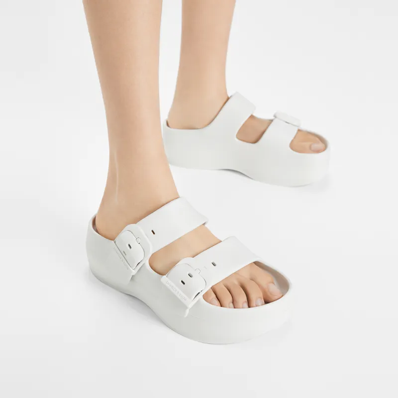 CHARLES&KEITH EVA Slide Slippers 5cm Women's-8