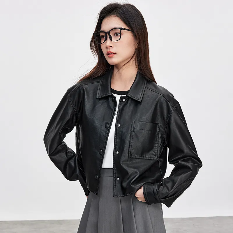 SENTUBILA Leather Jacket Women's-13