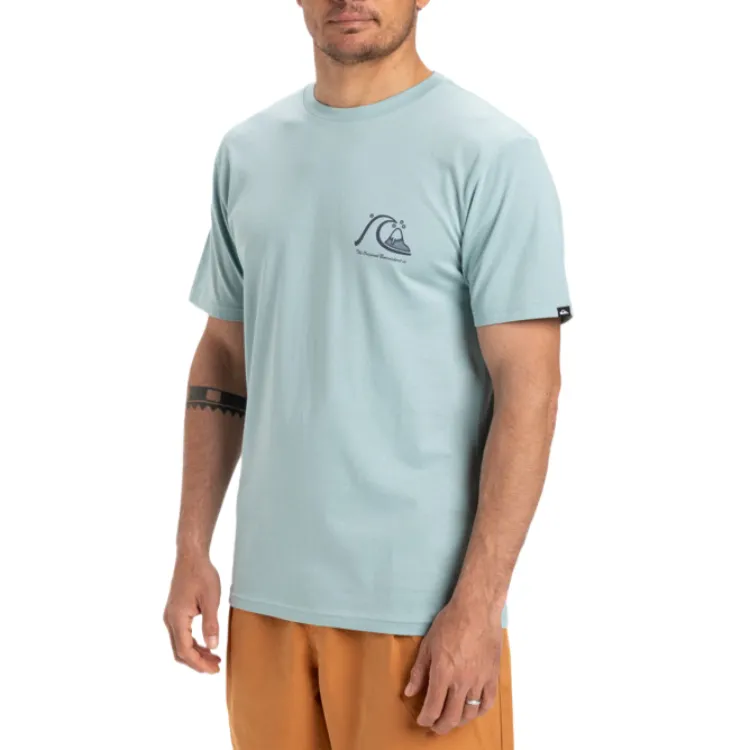 Quiksilver Evo Original T Shirt Men's Light Blue-3