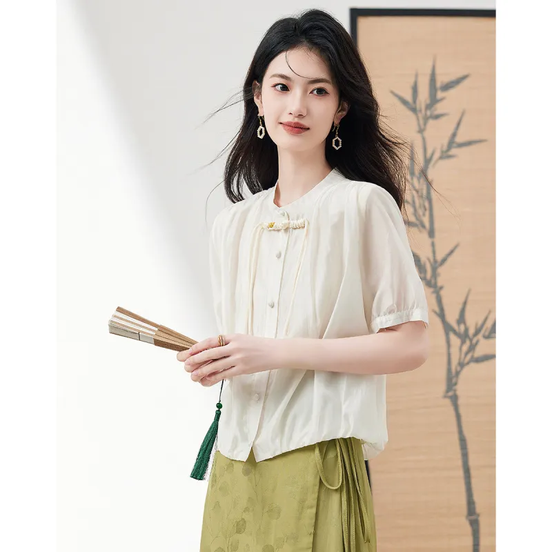 XINFEIYU Shirts Women's Beige-1