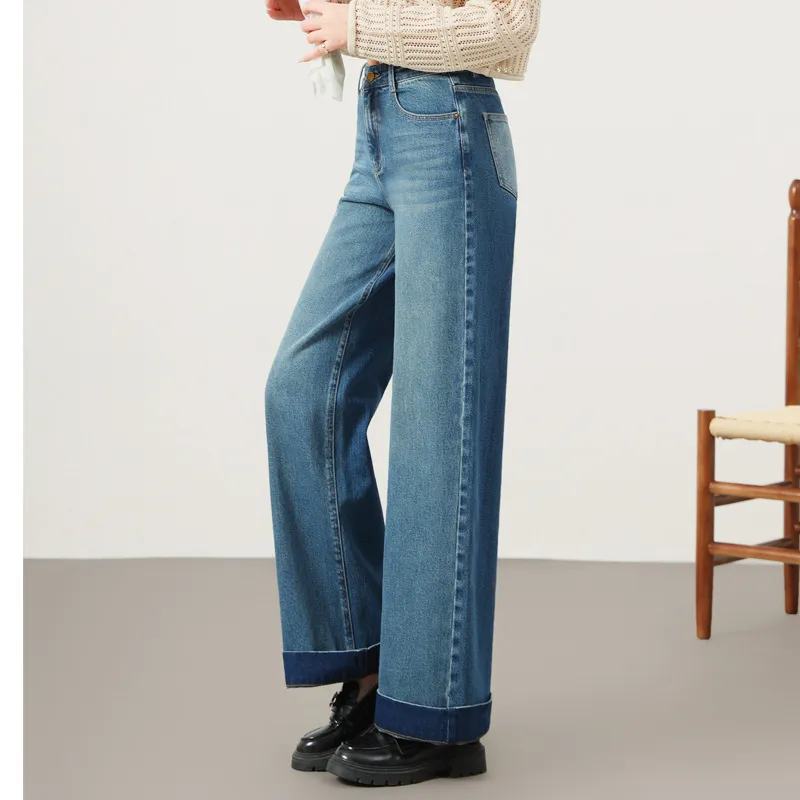 YUNGE Jeans Women's Blue-3
