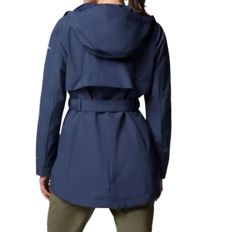 Columbia Long Valley Trench Coat Women's Blue-1