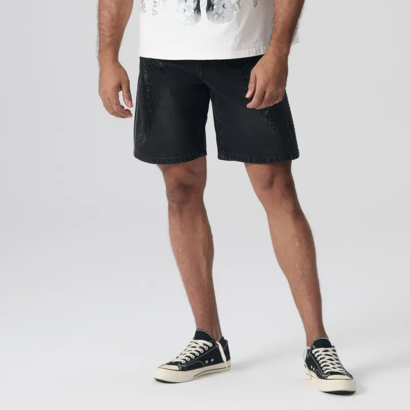 TCH Denim Shorts Unisex Denim Black-2