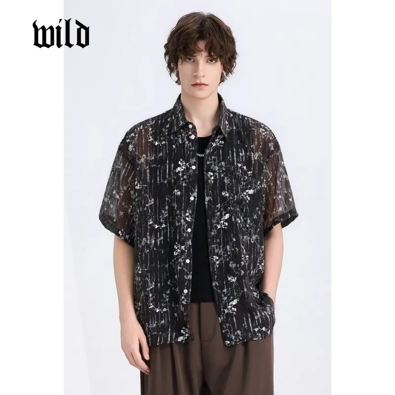 WILD LEADER Shirts Men Mysterious Black[CW51585A48]-4