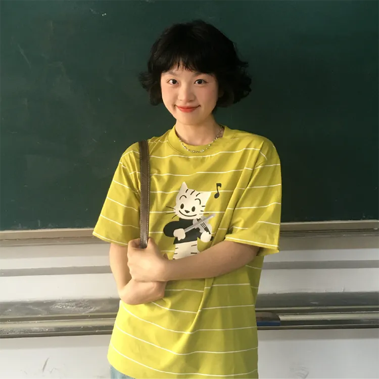 Checkitout T Shirt Unisex Musician Mustard Yellow/White-6