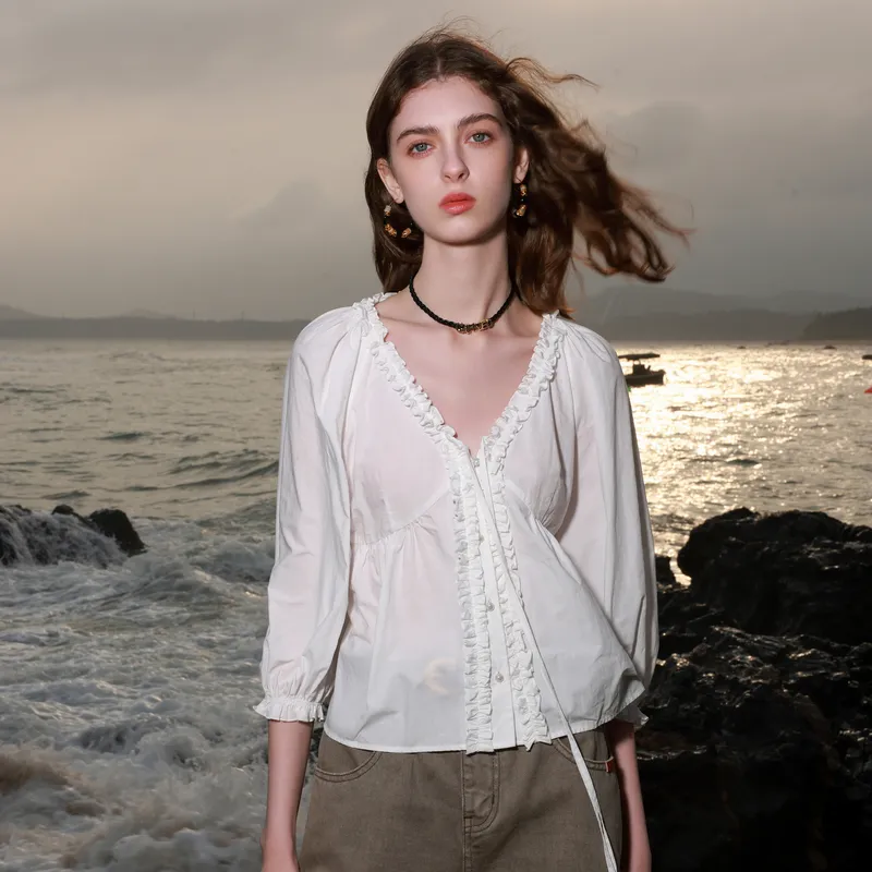 3COLOUR Shirt Women's Cloud White-2