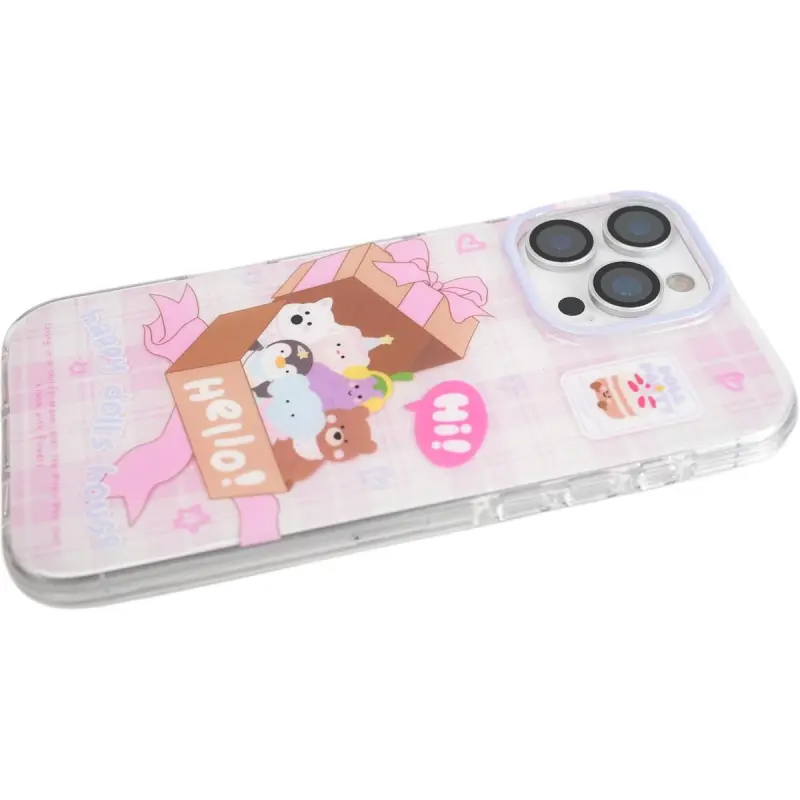 Sopi Acrylic Material Plaid Box With Small Animal Phone Cases Compatible With IPhone 16/15 Pro Max/Apple 13/14 Pro/Max-7