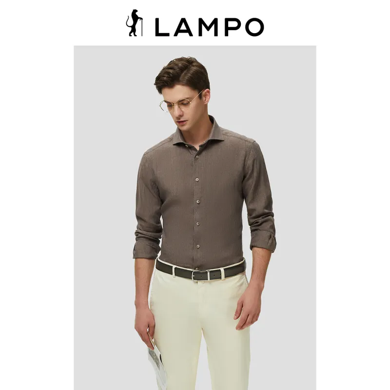 LANBAO Shirts Men Dark Beige-1