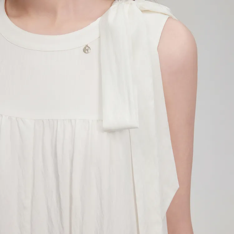 ELLE Sleeveless Dress Women's White-5