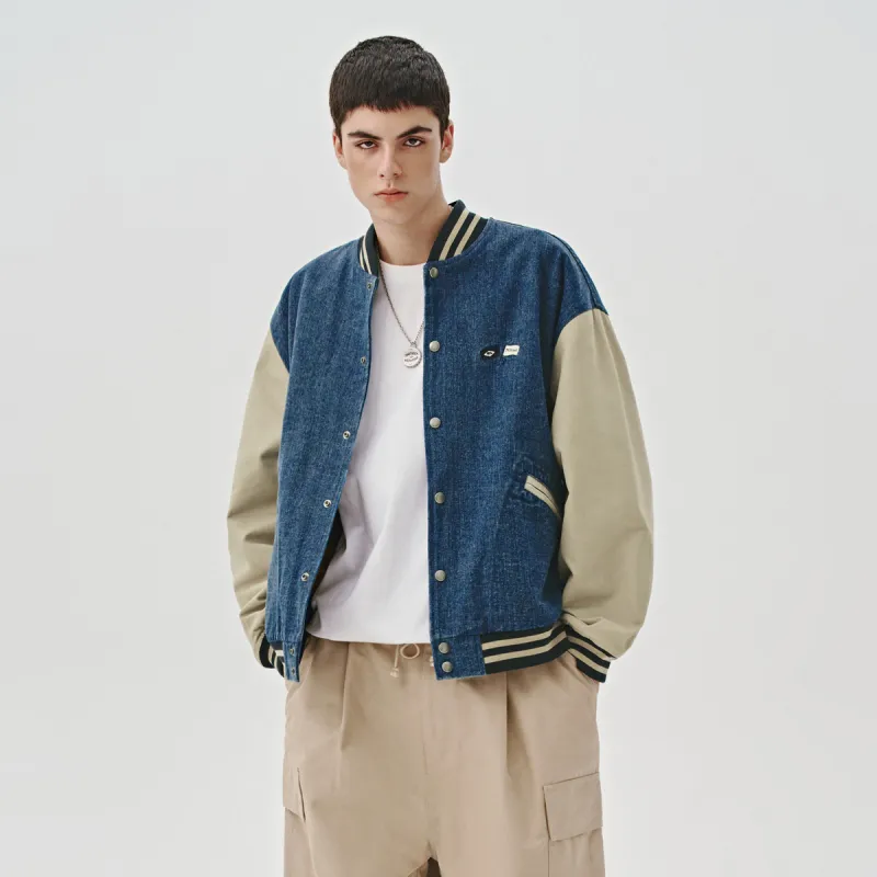 714STREET Jackets Coats Unisex Denim Blue-2