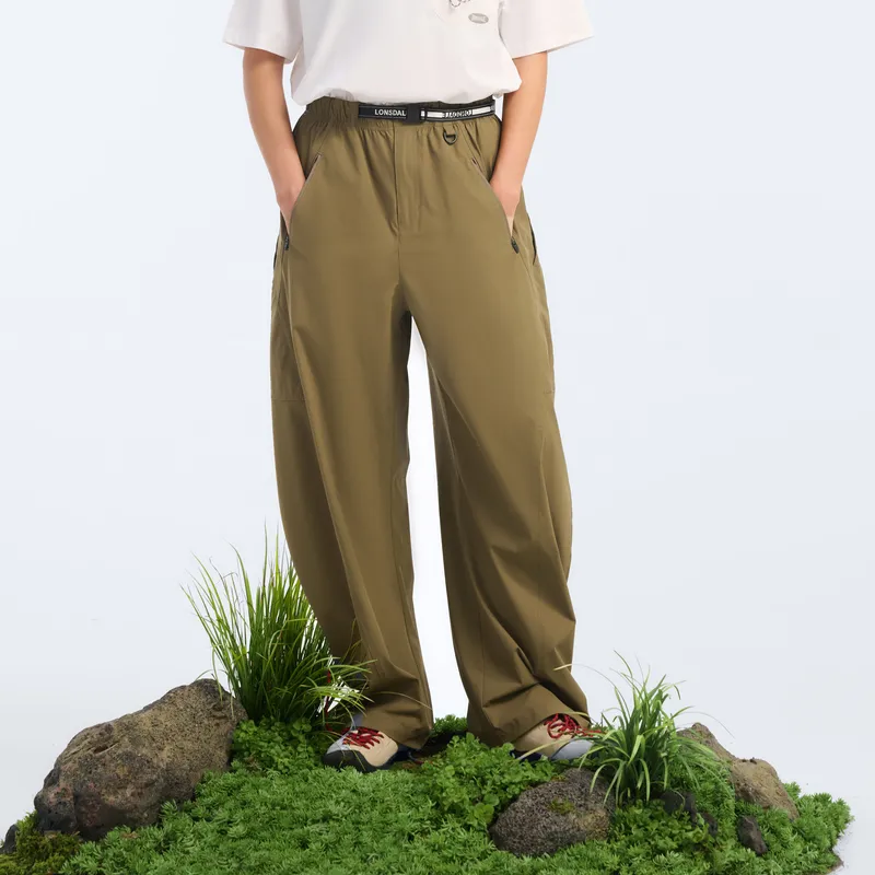 LONSDALE Outdoor Casual Pants Unisex Dark Khaki-5