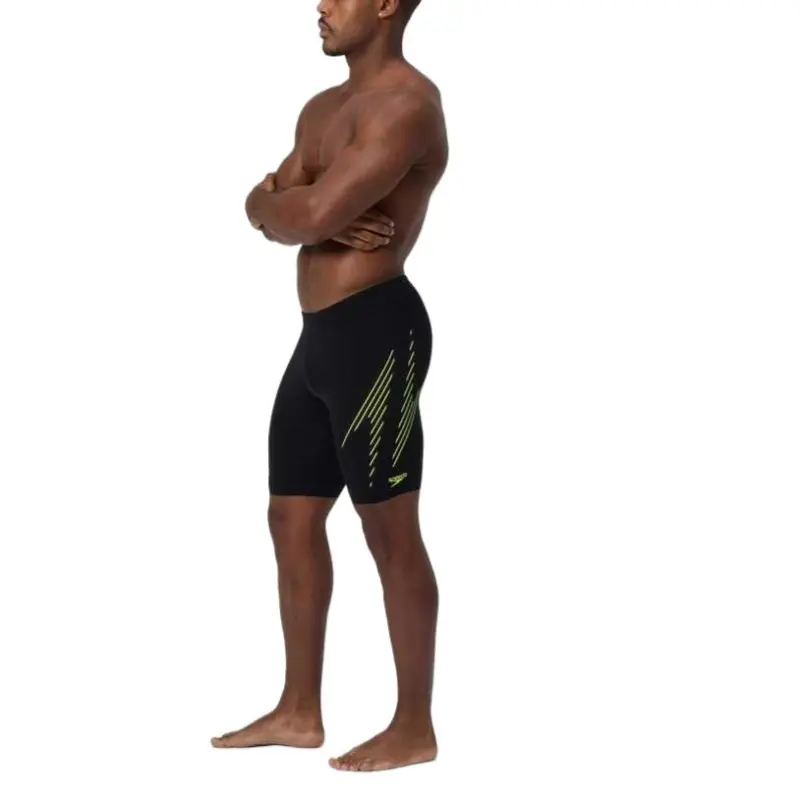 Speedo Swimming Shorts Men's Black Yellow-5