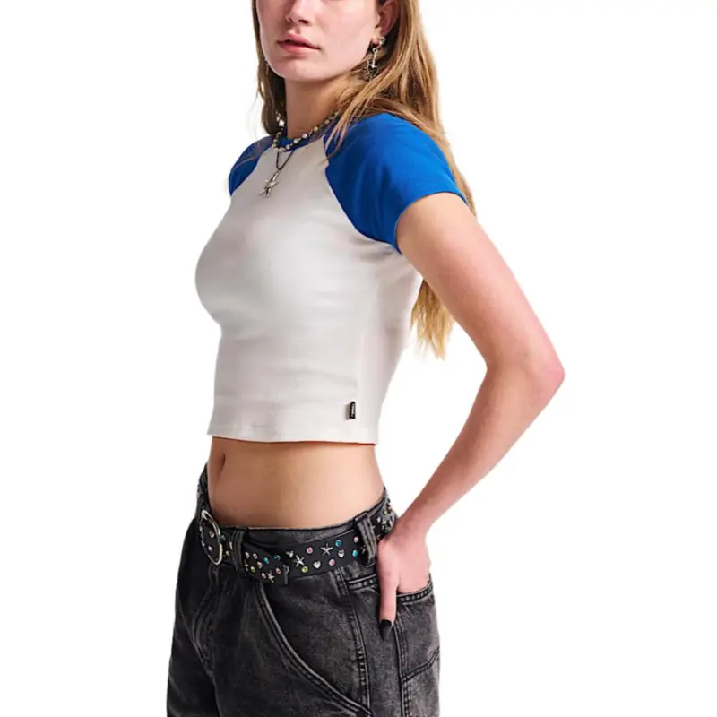Vans Raglan Sleeve T Shirt Women's White-1