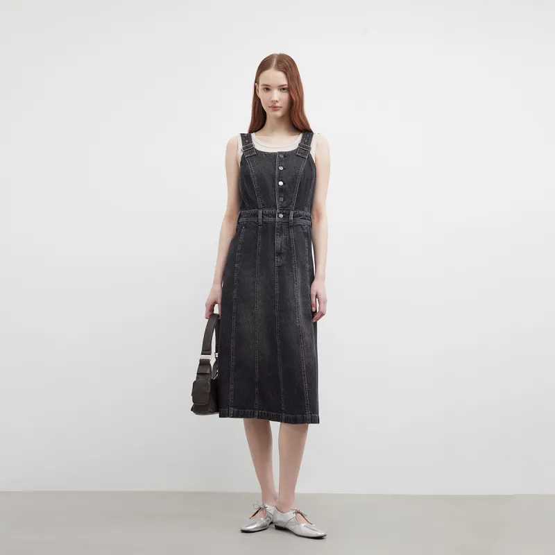 ONLY Slip Dresses Women's Dark Denim Gray-2