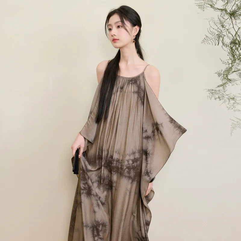 3COLOUR Slip Dresses Women's Coffee-2