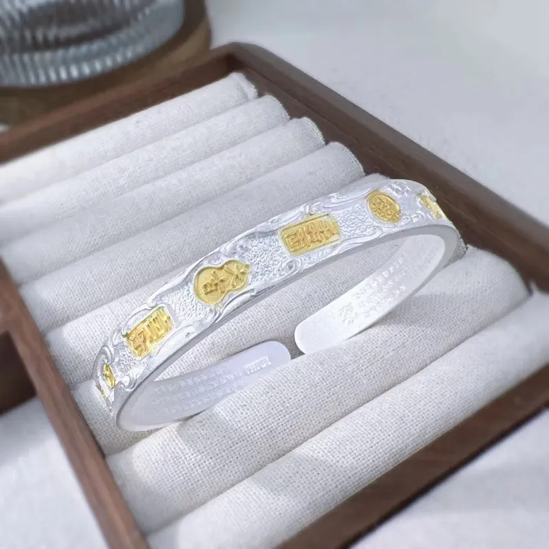 FUYUFU 999 Fine Silver Bangles Women's-2