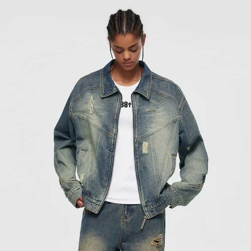 88rising Denim Jackets Unisex Washed Blue-3