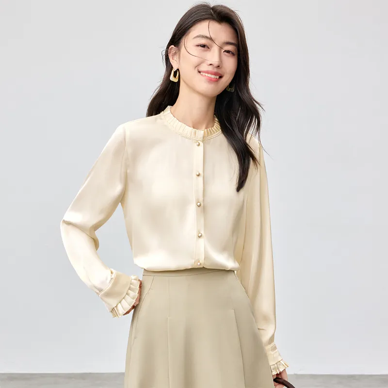 SENTUBILA Shirt Women's Apricot-5