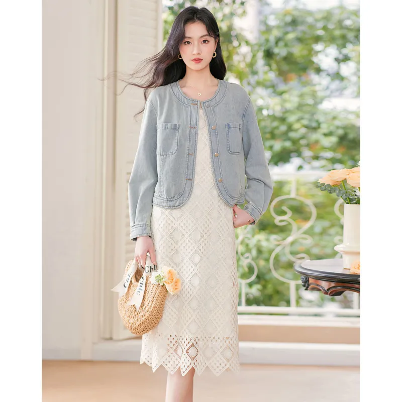 Like The Age Of Water Skirt Set Women's Blue-1