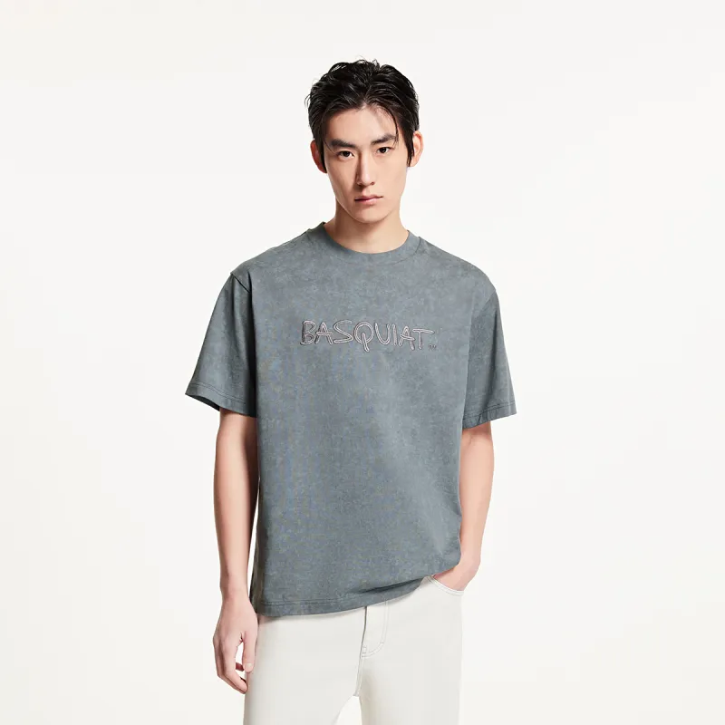 JACK JONES· JACK JONES/Jack Jones X Basquiat T Shirt Men's E02 Lava Smoke Gray-2