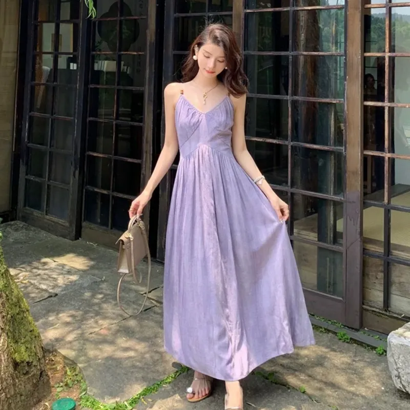 AURORA MUSE Slip Dress Women's Purple-3