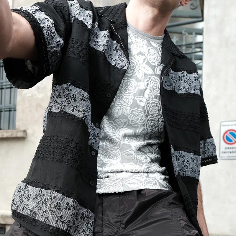 ANDREW MACKENZIE Shirt Men's Black Gray-3