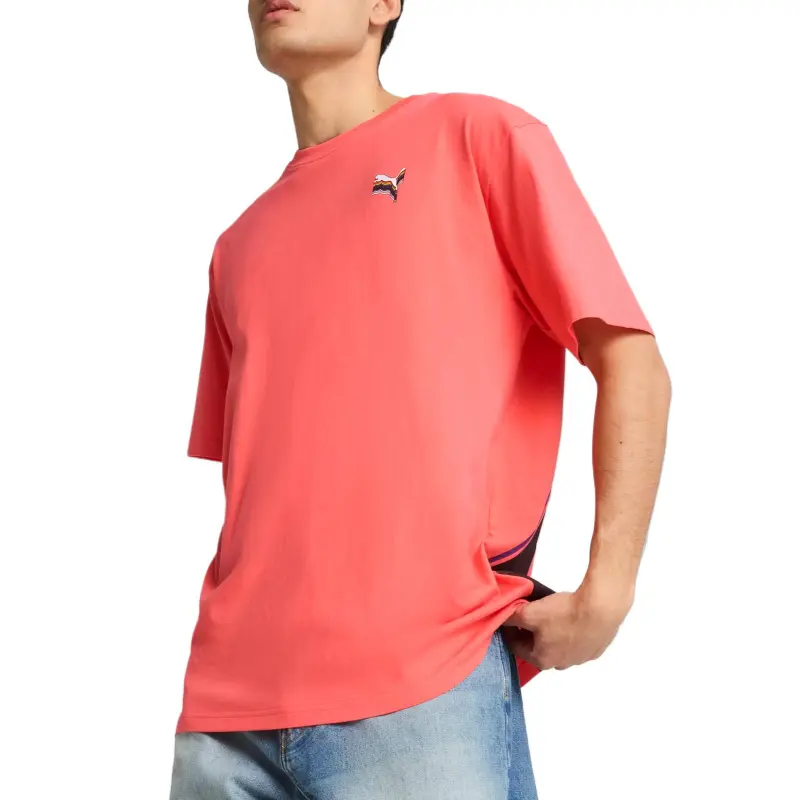 PUMA T Shirt Unisex Peach Frost-2