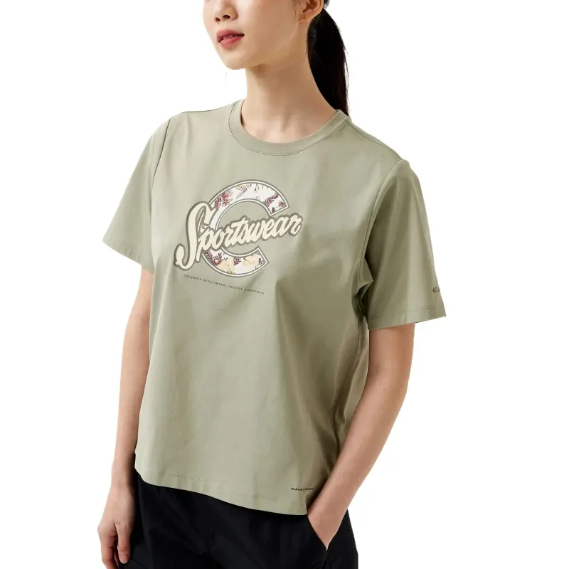 Columbia SS25 Regular T Shirt Women's 1 Pack · Green/347-2