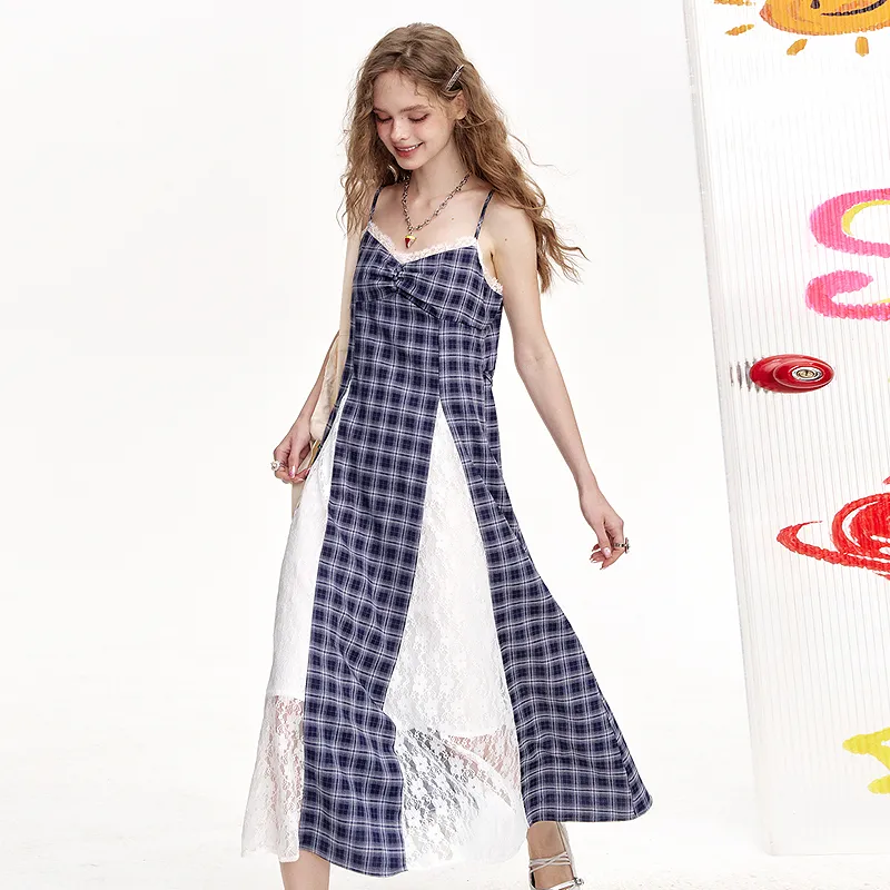 ELF SACK Slip Dress Women's Naughty Dark Blue-4