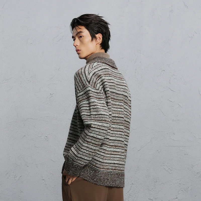 GXG Sweaters Men Black Stripes-4