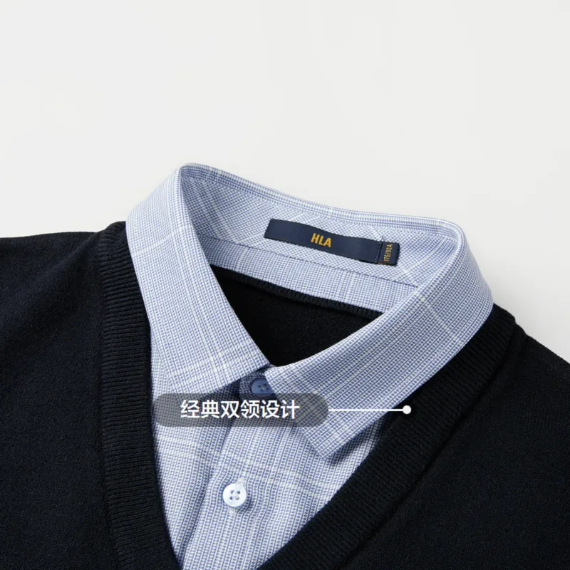 HLA Knitwear Men Navy Blue 35-5