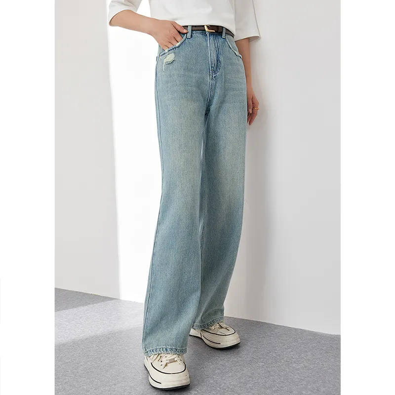 OUNIXUE FW24 Jeans Women's Blue-2