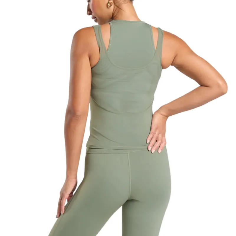 GYMSHARK Yoga Tank Top Women's Green Unit-1