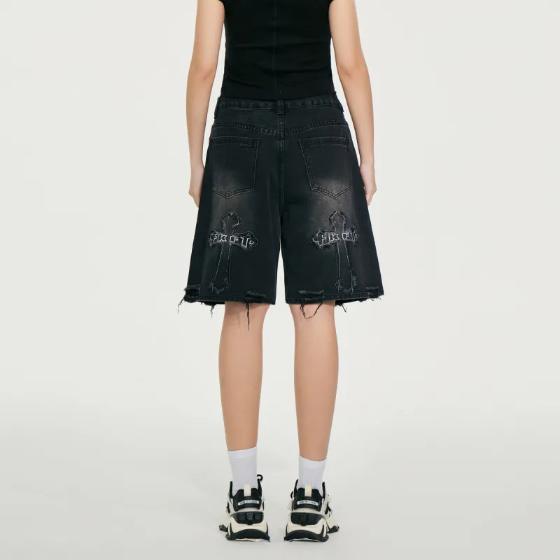 FKFT Denim Shorts Unisex-3