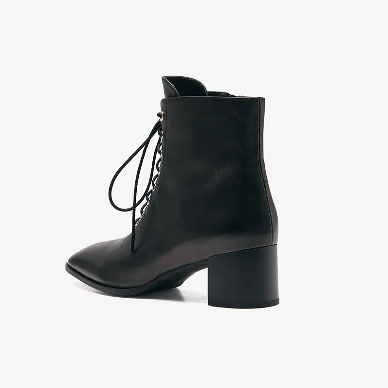 LE SAUNDA Ankle Boots Women's Black Brown-6