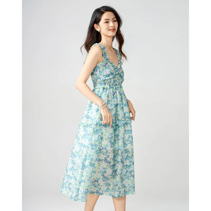 Love Elaine Summer Slip Dress Women's Green-6