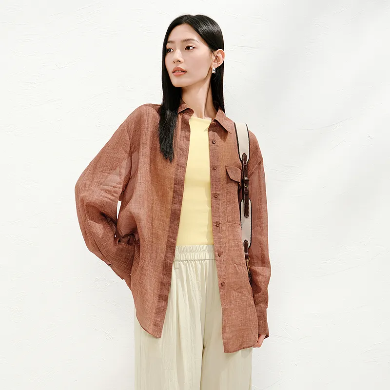 JZ. ANNAKRO Shirt Women's Brown-5