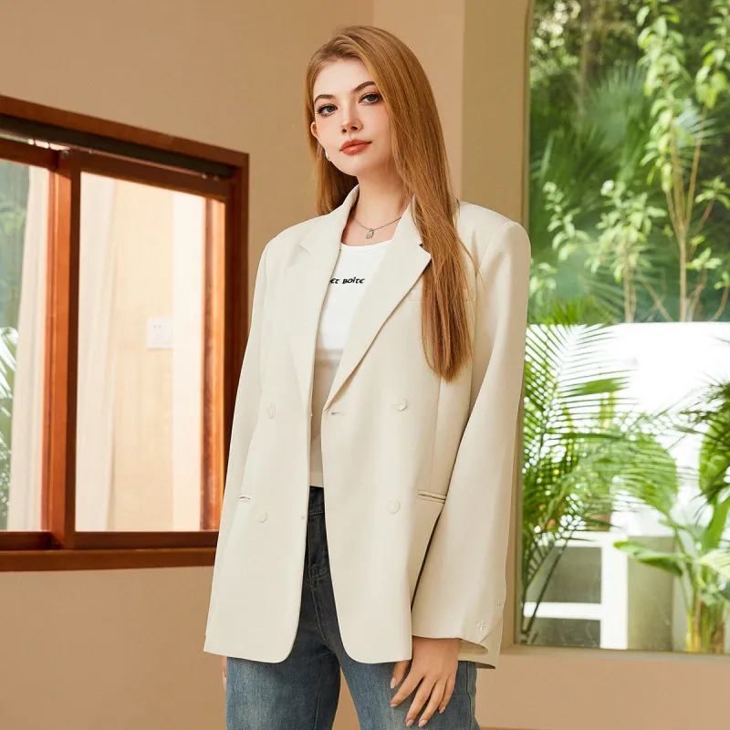 FAWENXIANGZI Business Suit Women's Ecru-3