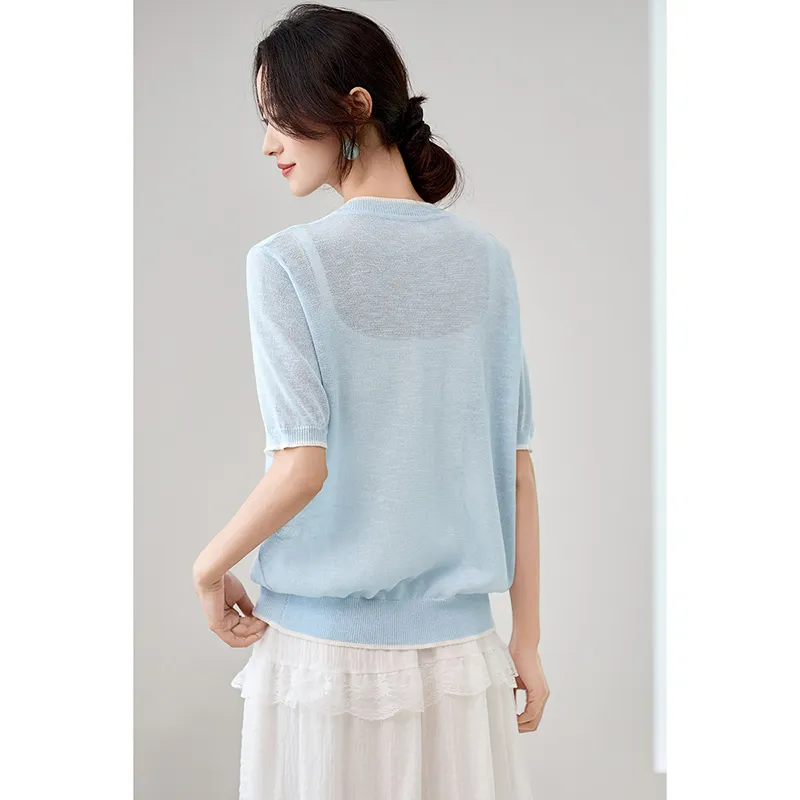 SENTUBILA Knitwear Women's Aqua Blue-4