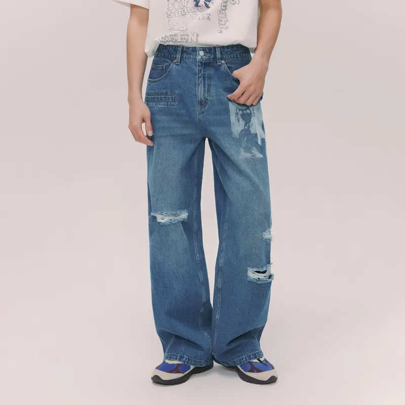 NO ONE ELSE Jeans Unisex Denim Blue-2