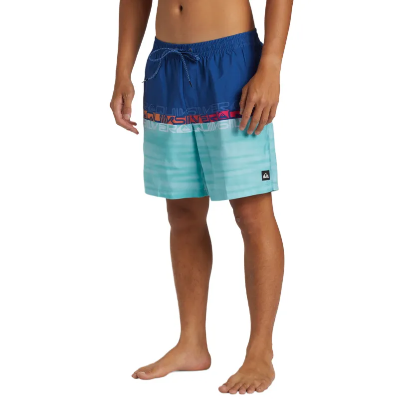 Quiksilver Everyday Wordblock Volley Swimming Shorts Men's Blue-4