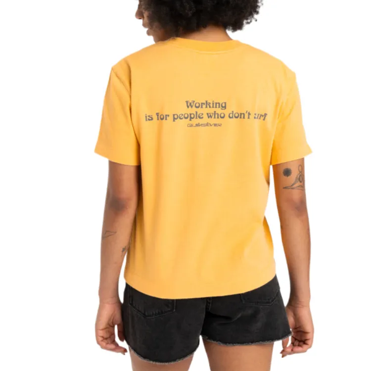 Quiksilver Regular T Shirt Women's Yellow-1