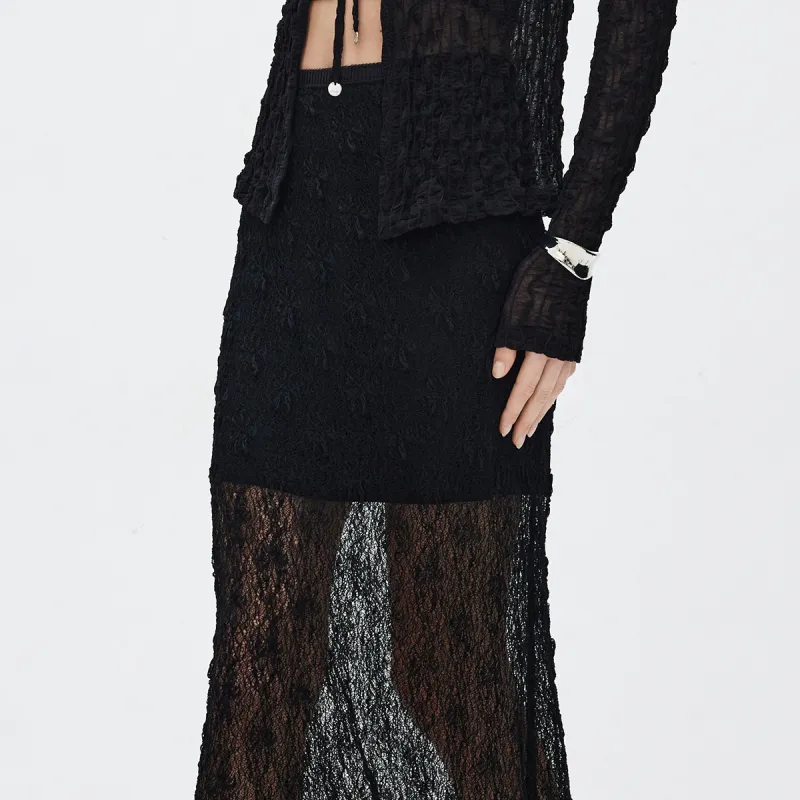 ONLY Casual Long Skirt Women's Black-5