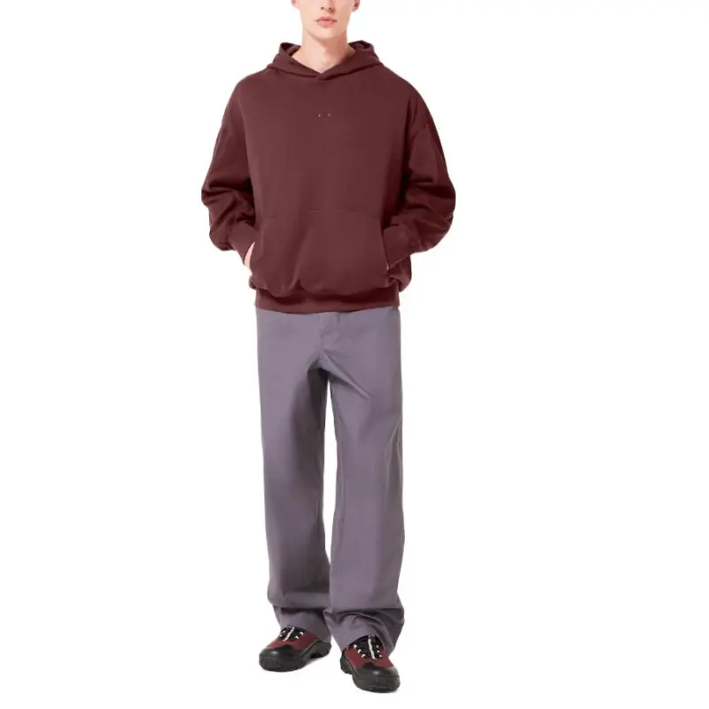 Oakley Dual French Terry Hoodie Sweatshirt Men's Burgundy-3